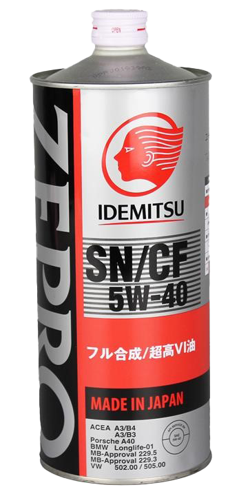 Моторное масло IDEMITSU ZEPRO EURO SPEC SN/СF 5W-40, 1л